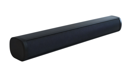 Professional Black Wireless Bluetooth Sound Bar Speaker Isolated on White Background