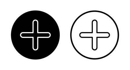Plus icon logo design. Add plus sign and symbol