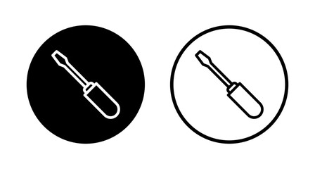 Screwdriver icon logo design. tools sign and symbol