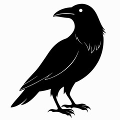 Flying Crow Silhouette Design
