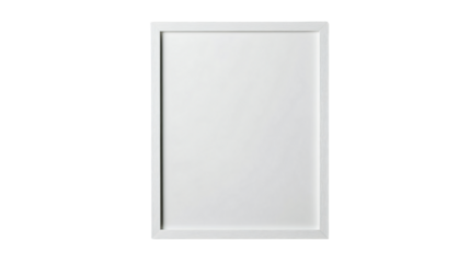Elegant Empty White Frame on White Background for Professional Presentations
