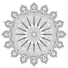 Sacred Circle Mandala Drawing for Yoga and Meditation
