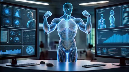 3D Computer Simulation of Human Body Structure - Powered by Adobe