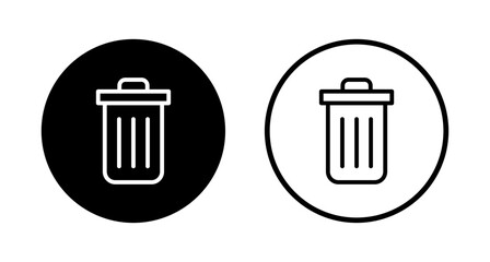 Trash icon logo design. trash can icon. delete sign and symbol.