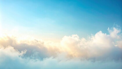 Fototapeta premium Sky view of soft clouds at sunrise nature photography tranquil atmosphere serene environment aerial perspective peaceful concept