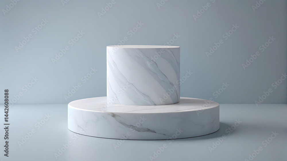 Aufkleber minimalist marble product stage with empty display background