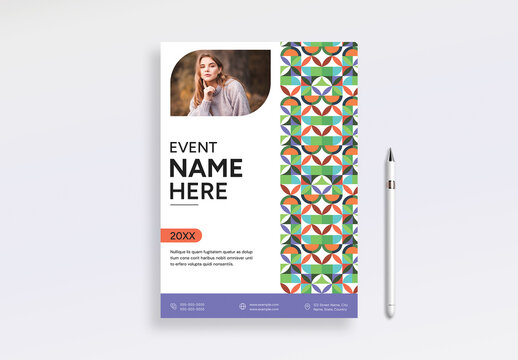 Modern Minimal Event Colorblock Flyer