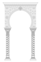 East Arch Contour Coloring Facade Template