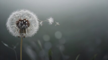 Obraz premium dandelion seed head, blow, trauer, traurige Stimmung