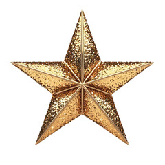 Obraz premium Glittery gold star on colorful striped background festive decoration