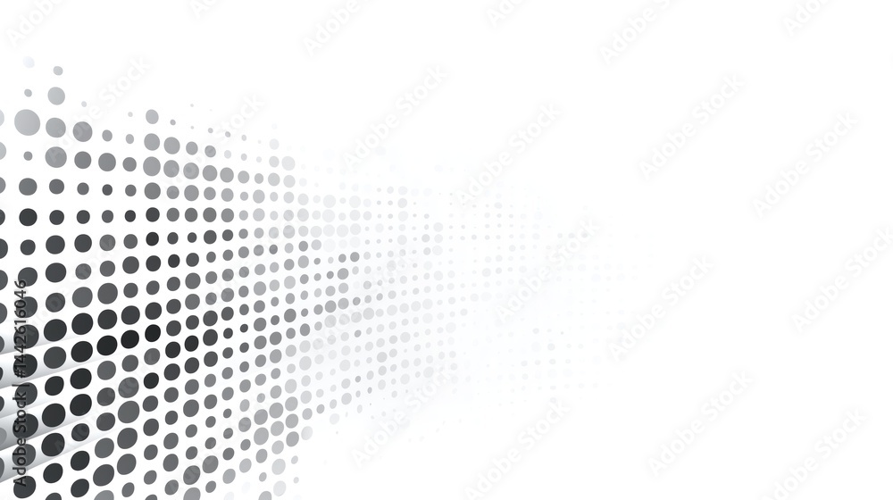 Poster creative backdrop with gray dots on a white background for various design applications