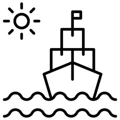Ocean line icon