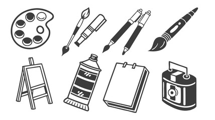 Obraz premium set of brushes for painting