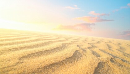 Fototapeta premium Desert sand dunes vast landscape nature photography golden hour lighting low angle view tranquil environment
