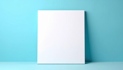 Naklejka premium Creative blank canvas display modern studio photography minimalist environment close-up view artistic inspiration