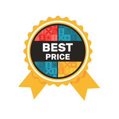 Best price badge, sticker, sign – vector illustration 