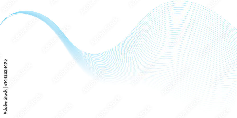 Fototapete wave flowing liquid line abstract background. black and white vector design 3d lines in perspective,