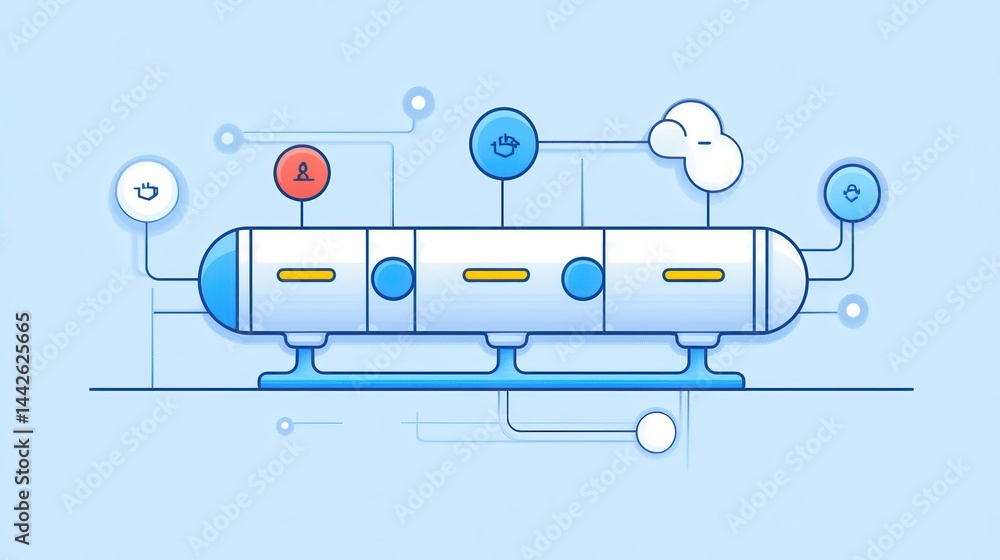 Aufkleber blockchain tracking in logistics ensuring transparent and secure data symbolizing trust in trade : b