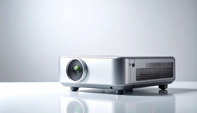 Projector setup event in modern office space for presentations and collaborations minimalistic environment close-up view technology concept