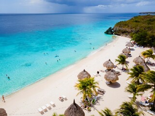 Explore Cas Abou Beach in Curacao, featuring stunning white sands and turquoise waters