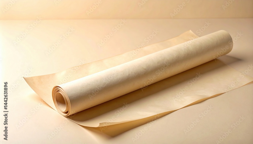 Poster rolling unused paper studio workspace photography minimalist environment close-up view creative conc