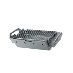 Gray compact foldable grill