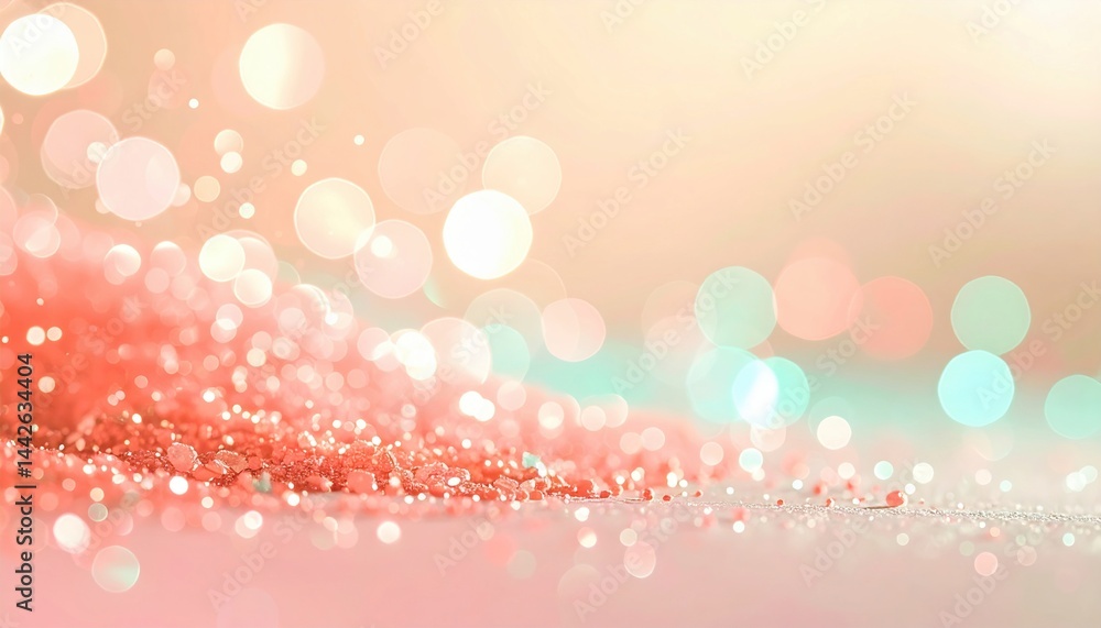 Poster captivating abstract glittering bokeh background studio digital art soft focus aesthetic visual harm
