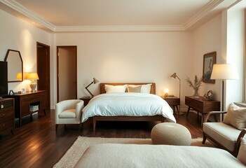 Serene and inviting cosy bedroom interior