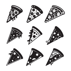  Minimalist Pizza Icons for Food Lovers