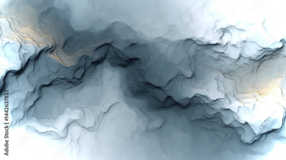 Poster soft gray abstract background with cloud-like textures for creative design use