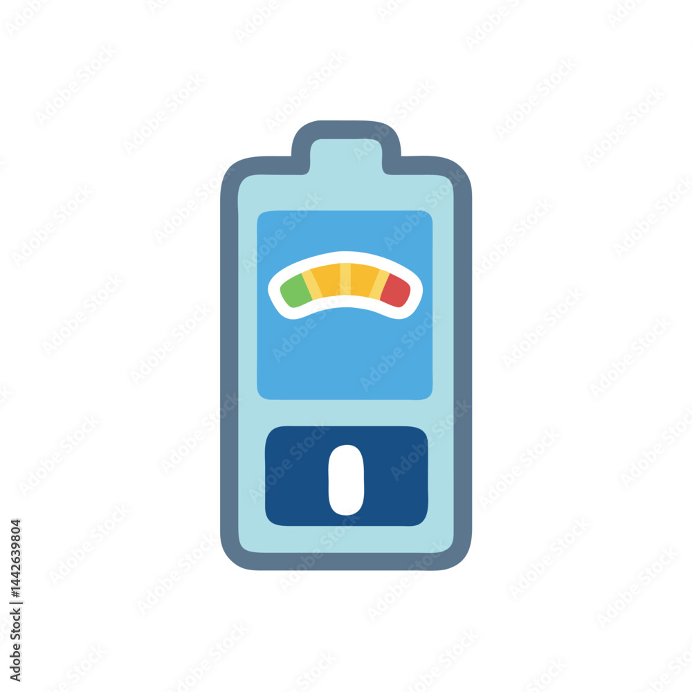 Aufkleber battery level battery indicator on white background for web and graphic design