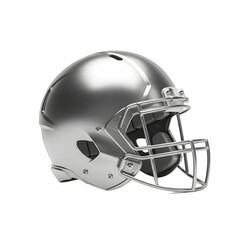 Fototapeta premium Silver American Football Helmet