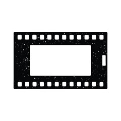 Obraz premium Grunge Film Frame Icon for Vintage Photo Borders