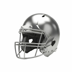 Fototapeta premium Metallic Silver Football Helmet HighResolution Image