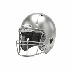 Fototapeta premium Silver Football Helmet American Football Headgear
