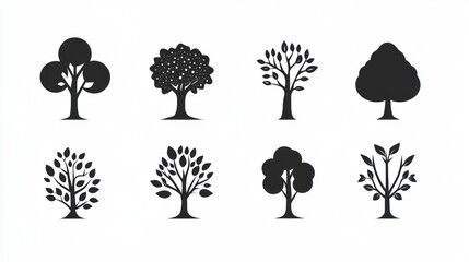 Simple Tree Silhouettes Collection (3)
