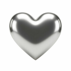 Shiny Silver Heart Perfect for Valentines Day or Love Designs