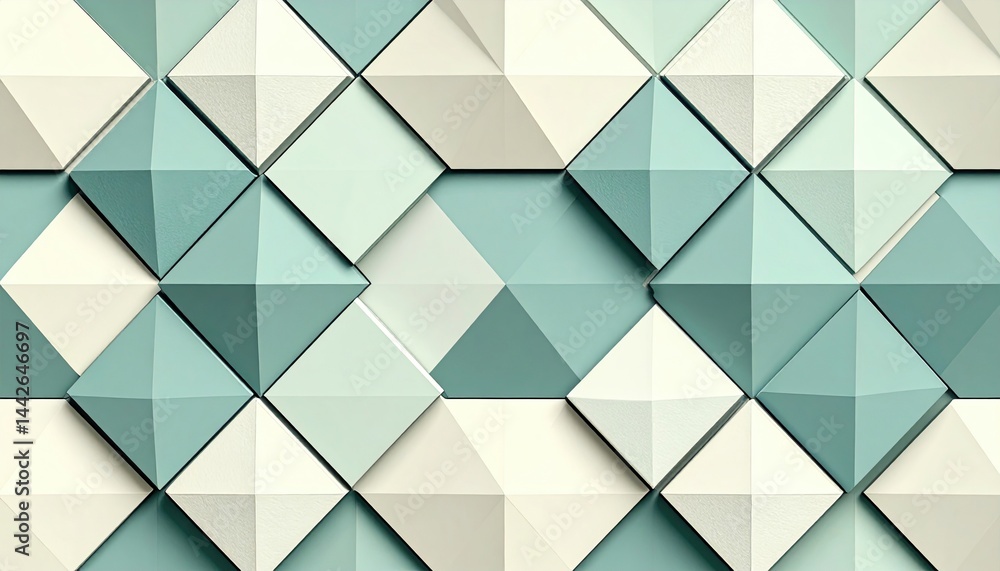 Poster geometric design patterns abstract art digital illustration modern aesthetics top-down view minimali