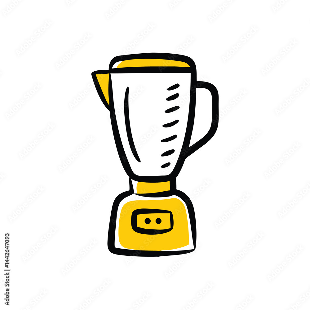 Poster blender on white background for web and graphic design