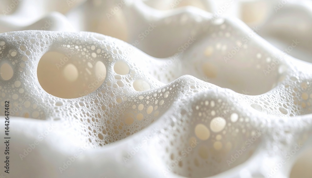 Aufkleber bubbles forming on creamy surface abstract concept macro photography textured environment close-up v