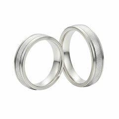 Stunning Silver Wedding Rings Elegant Design HighResolution Image