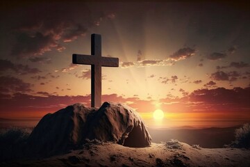 Good Friday Background Image Religious Cross Photo