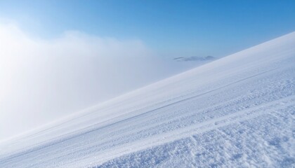 Obraz premium Snowboarding action on a majestic mountain slope winter wonderland outdoor adventure clear blue sky thrilling experience