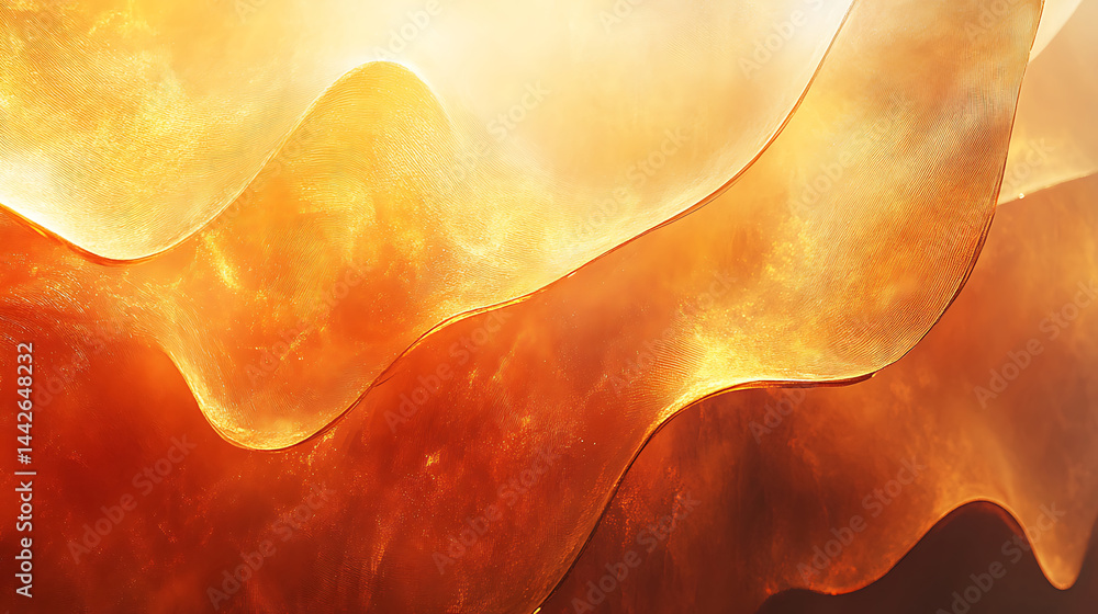 Poster golden textured waves abstract background evoking luxury and warmth in an elegant and modern design 