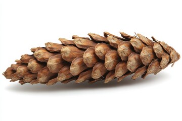 A single brown pine cone