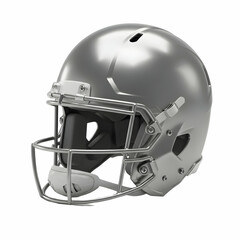 Fototapeta premium Silver Football Helmet American Football Equipment