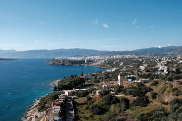 Fototapeta premium Vue de la baie de Mirabello