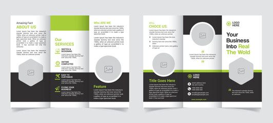 Trifold Brochure Template Design with Vector File