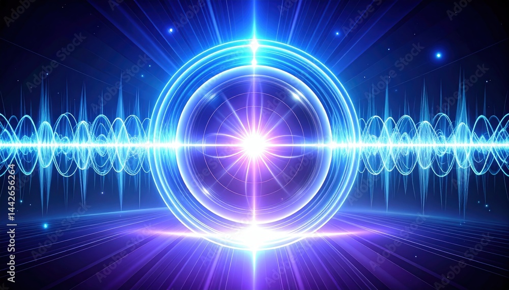 Poster dynamic energy wave visualization digital realm abstract art futuristic environment close-up perspec