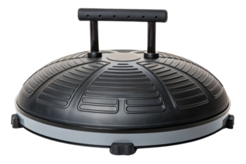 Balance trainer dome with sturdy handle for strength and stability workouts isolated with transparent background